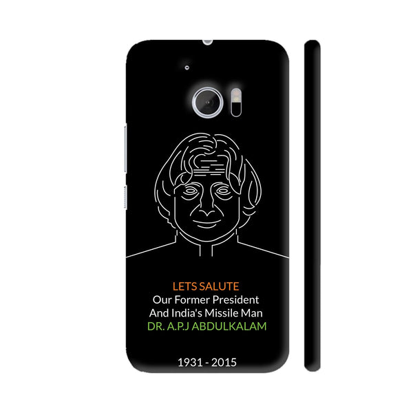 Inspiration Of APJ Abdul Kalam On Black HTC 10 / 10 Lifestyle Cover| Artist: Designer Chennai