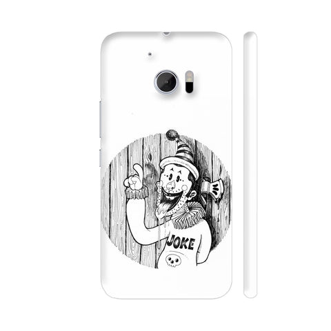 Joke Joker In Black And White HTC 10 / 10 Lifestyle Cover| Artist: Pritpal Singh