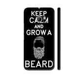 Keep Calm And Grow A Beard On Black HTC 10 / 10 Lifestyle Cover| Artist: Dolly P