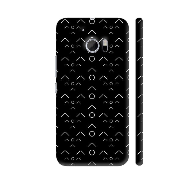 Lines And Circles On Black HTC 10 / 10 Lifestyle Cover| Artist: Designer Chennai