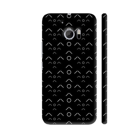 Lines And Circles On Black HTC 10 / 10 Lifestyle Cover| Artist: Designer Chennai