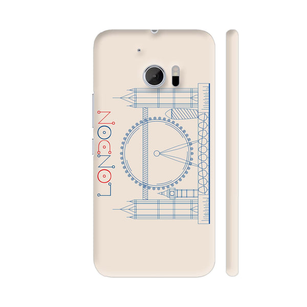 London Flat Line Art HTC 10 / 10 Lifestyle Cover| Artist: Designer Chennai