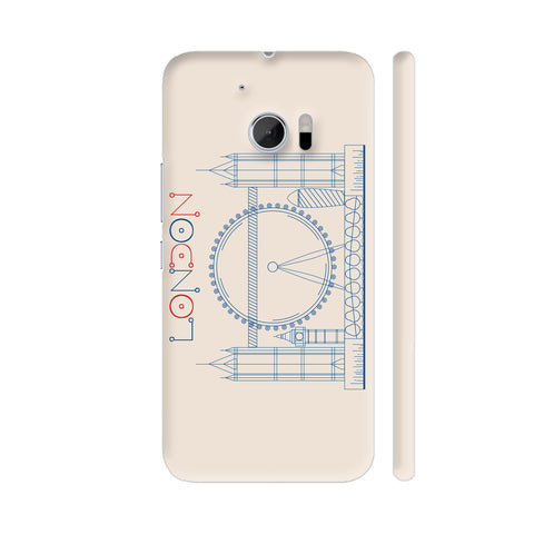 London Flat Line Art HTC 10 / 10 Lifestyle Cover| Artist: Designer Chennai