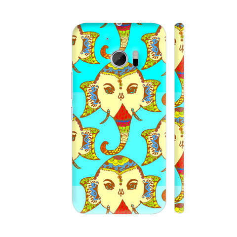 Lord Ganesha On Blue HTC 10 / 10 Lifestyle Cover| Artist: Sangeetha