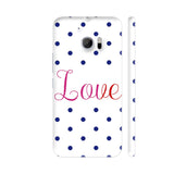 Love Blue Polka Dots HTC 10 / 10 Lifestyle Cover| Artist: Abhinav