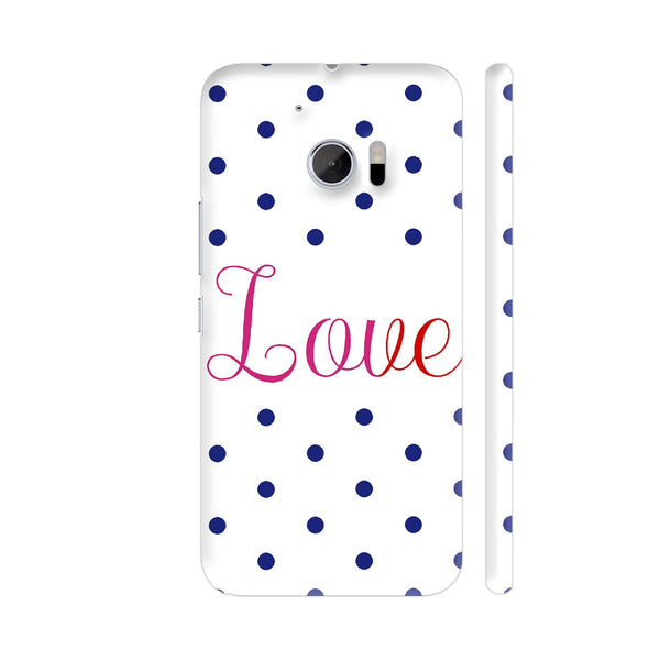 Love Blue Polka Dots HTC 10 / 10 Lifestyle Cover| Artist: Abhinav