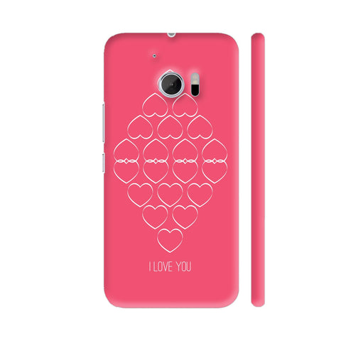 Love Hearts With I Love You HTC 10 / 10 Lifestyle Cover| Artist: Designer Chennai