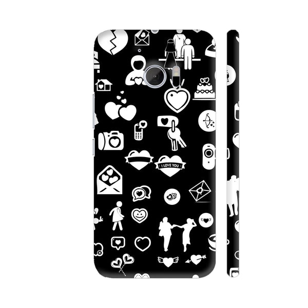 Love Objects On Black HTC 10 / 10 Lifestyle Cover| Artist: Designer Chennai