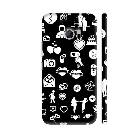 Love Objects On Black HTC 10 / 10 Lifestyle Cover| Artist: Designer Chennai