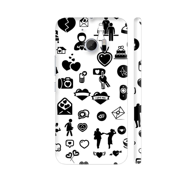 Love Objects On White HTC 10 / 10 Lifestyle Cover| Artist: Designer Chennai