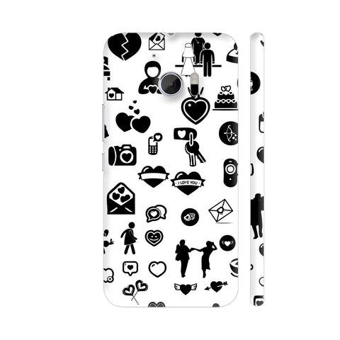 Love Objects On White HTC 10 / 10 Lifestyle Cover| Artist: Designer Chennai