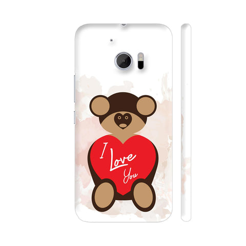 Love Teddy Bear On Brown HTC 10 / 10 Lifestyle Cover| Artist: Designer Chennai