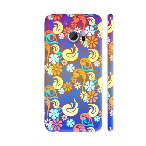 Lovely Colorful Floral Pattern HTC 10 / 10 Lifestyle Cover| Artist: Sangeetha