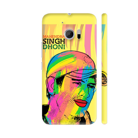 Mahendra Singh Dhoni Painting In Multicolor HTC 10 / 10 Lifestyle Cover| Artist: Designer Chennai