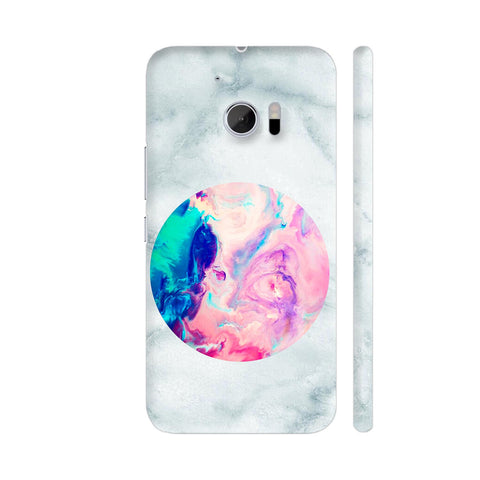Marble With Color Chaos In Circle HTC 10 / 10 Lifestyle Cover| Artist: Dolly P