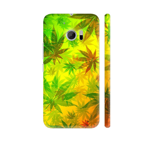 Marijuana Leaves Rasta Pattern HTC 10 / 10 Lifestyle Cover| Artist: BluedarkArt