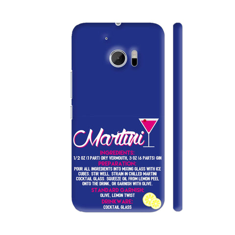 Martini On Blue HTC 10 / 10 Lifestyle Cover| Artist: Abhinav