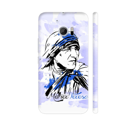 Mother Teresa Painting On Blue HTC 10 / 10 Lifestyle Cover| Artist: Designer Chennai