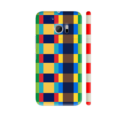 Multi Colored Pixel Box HTC 10 / 10 Lifestyle Cover| Artist: Designer Chennai