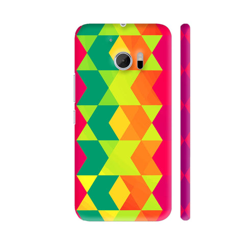 Multicolor Crazy Hexagonal Pattern 2 HTC 10 / 10 Lifestyle Cover| Artist: Sangeetha