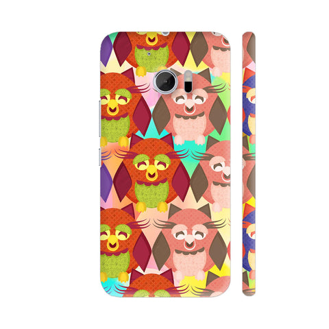 Multicolor Crazy Owl HTC 10 / 10 Lifestyle Cover| Artist: Sangeetha