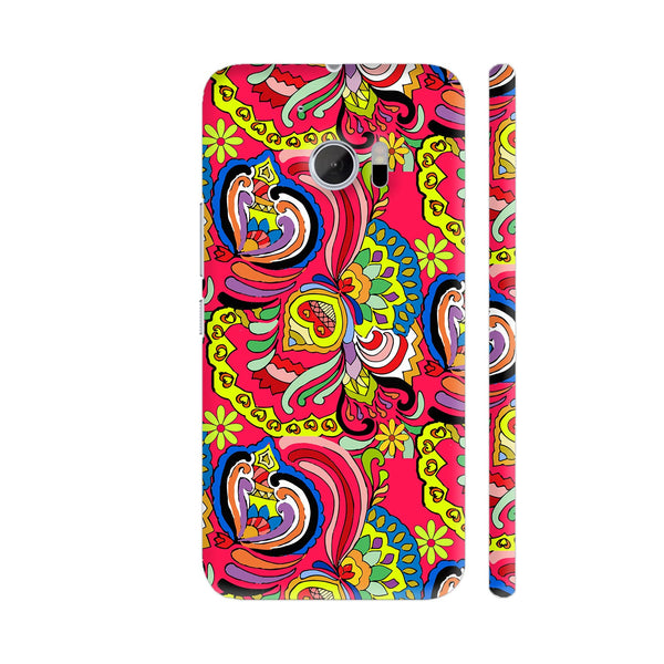 Multicolor Flower Doodle Pattern HTC 10 / 10 Lifestyle Cover| Artist: Sangeetha