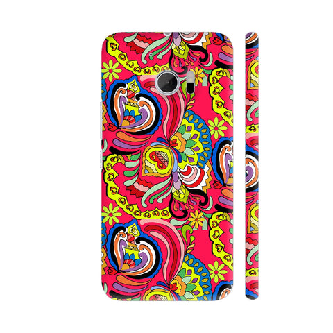 Multicolor Flower Doodle Pattern HTC 10 / 10 Lifestyle Cover| Artist: Sangeetha
