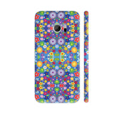 Multicolor Flowers On Blue HTC 10 / 10 Lifestyle Cover| Artist: Looly Elzayat