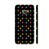 Multicolor Geometric Diamond On Black HTC 10 / 10 Lifestyle Cover| Artist: Designer Chennai
