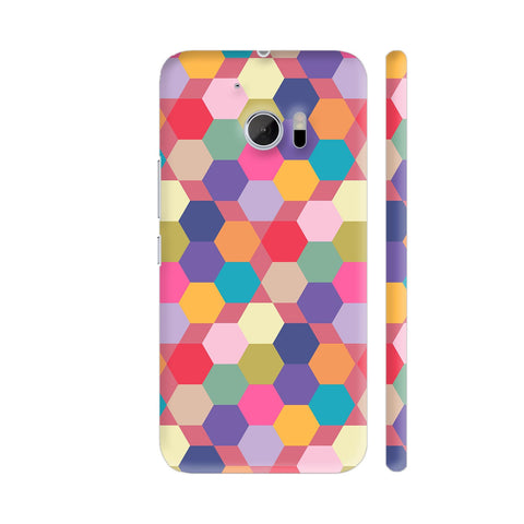 Multicolor Hexagonal Tiles HTC 10 / 10 Lifestyle Cover| Artist: Designer Chennai