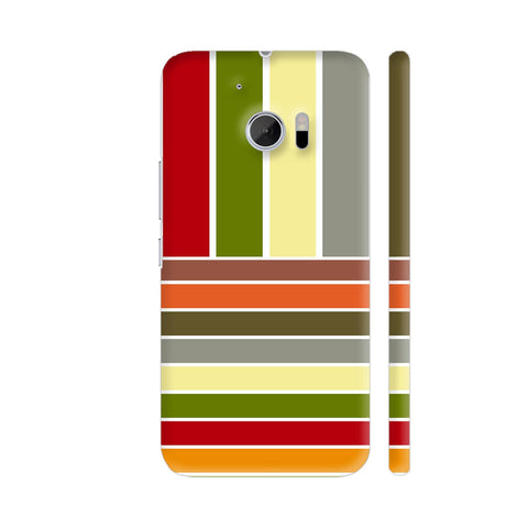 Multicolor Horizontal And Vertical Lines HTC 10 / 10 Lifestyle Cover| Artist: Looly Elzayat