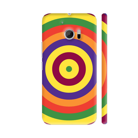 Multicolor Rainbow Target Circles HTC 10 / 10 Lifestyle Cover| Artist: Designer Chennai