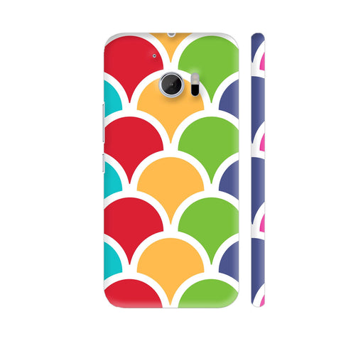 Multicolor Retro Seamless Circles HTC 10 / 10 Lifestyle Cover| Artist: Designer Chennai