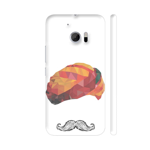 Multicolor Turban And Moustache HTC 10 / 10 Lifestyle Cover| Artist: Chirag Vaghela