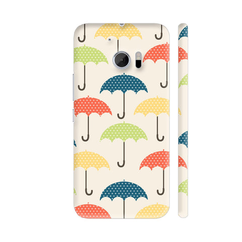 Multicolor Umbrellas HTC 10 / 10 Lifestyle Cover| Artist: Neeja Shah