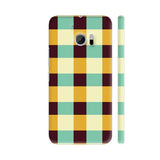 Mustard Green Square Tiles Pattern HTC 10 / 10 Lifestyle Cover| Artist: Designer Chennai