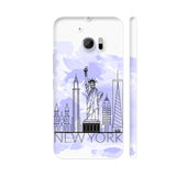 New York Line Art On Watercolors HTC 10 / 10 Lifestyle Cover| Artist: Designer Chennai