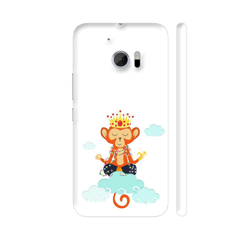 Om King Monkey Meditation In Clouds HTC 10 / 10 Lifestyle Cover| Artist: Shefali Desai