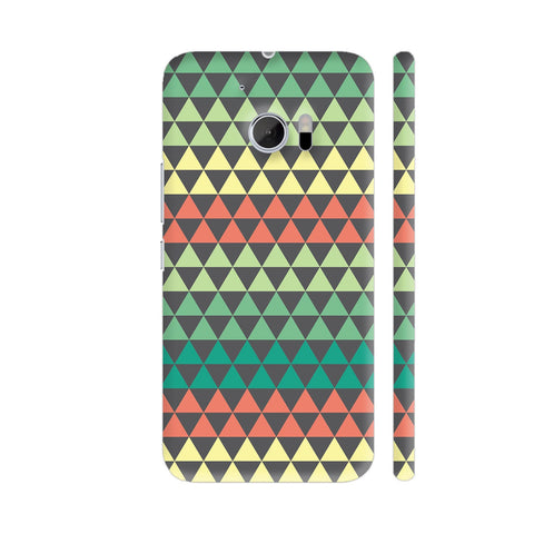 Optical Illusion Multicolor Triangles HTC 10 / 10 Lifestyle Cover| Artist: Adeela Abdul Razak