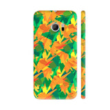 Orange Green Abstract Pattern HTC 10 / 10 Lifestyle Cover| Artist: Sangeetha