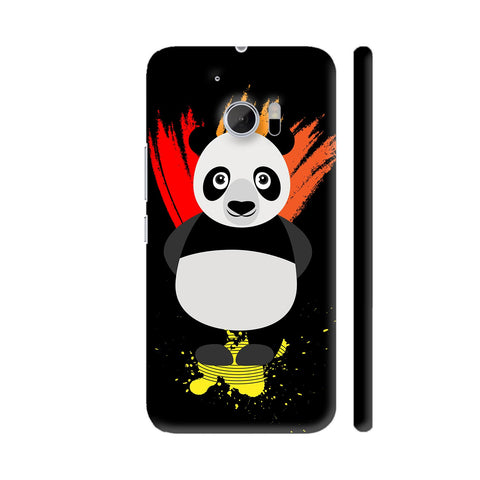 Panda Illustration On Black HTC 10 / 10 Lifestyle Cover| Artist: Designer Chennai