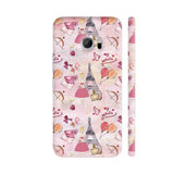 Paris France Eiffel Tower Girl In Pink HTC 10 / 10 Lifestyle Cover| Artist: UtART
