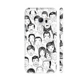 People Sketch In Black And White HTC 10 / 10 Lifestyle Cover| Artist: Pritpal Singh