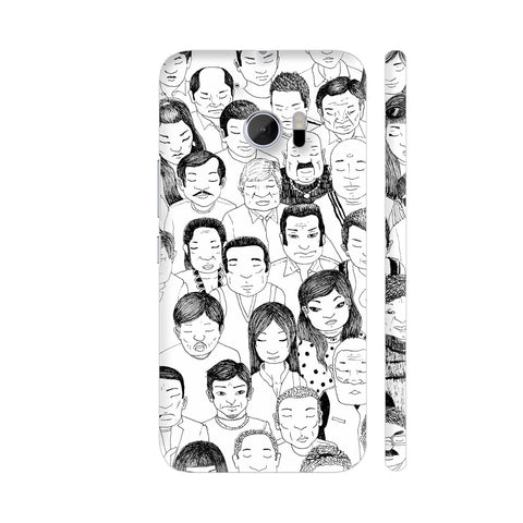 People Sketch In Black And White HTC 10 / 10 Lifestyle Cover| Artist: Pritpal Singh