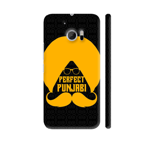 Perfect Punjabi Yellow Turban On Black HTC 10 / 10 Lifestyle Cover| Artist: Designer Chennai