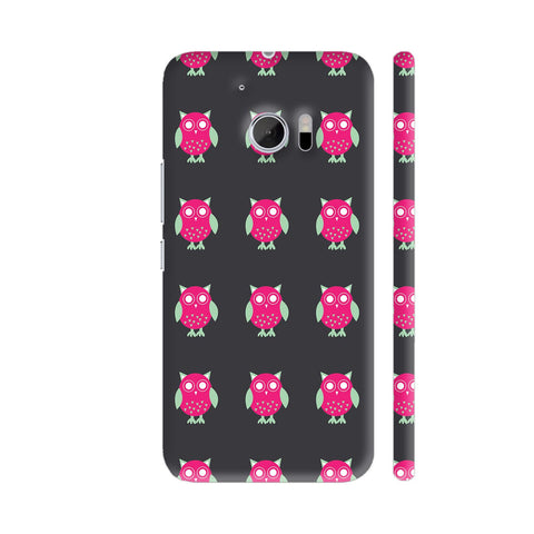 Pink Owl Pattern HTC 10 / 10 Lifestyle Cover| Artist: Adeela Abdul Razak
