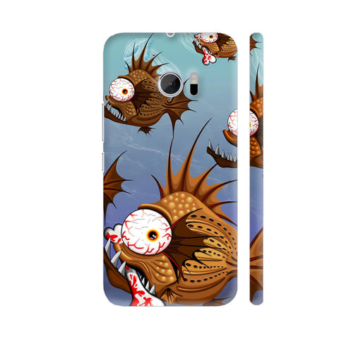 Psycho Fish Piranha With Bone HTC 10 / 10 Lifestyle Cover| Artist: BluedarkArt