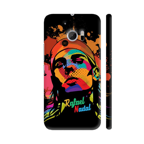 Rafael Nadal Painting On Black HTC 10 / 10 Lifestyle Cover| Artist: Designer Chennai