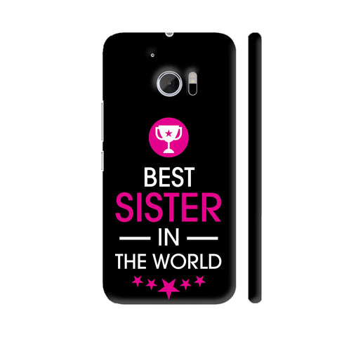 Rakhi Special Best Sister In The World On Black HTC 10 / 10 Lifestyle Cover| Artist: Dolly P