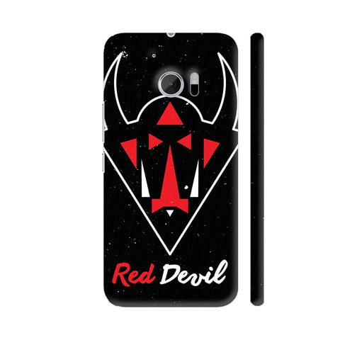 Red Devil On Black HTC 10 / 10 Lifestyle Cover| Artist: Designer Chennai